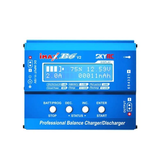 SKYRC IMAX B6 V2 Smart Balance Charger 60W 6A 4.35V Battery Resistance Meter DC/DC Converter XT60 for RC FPV Drones DIY Parts